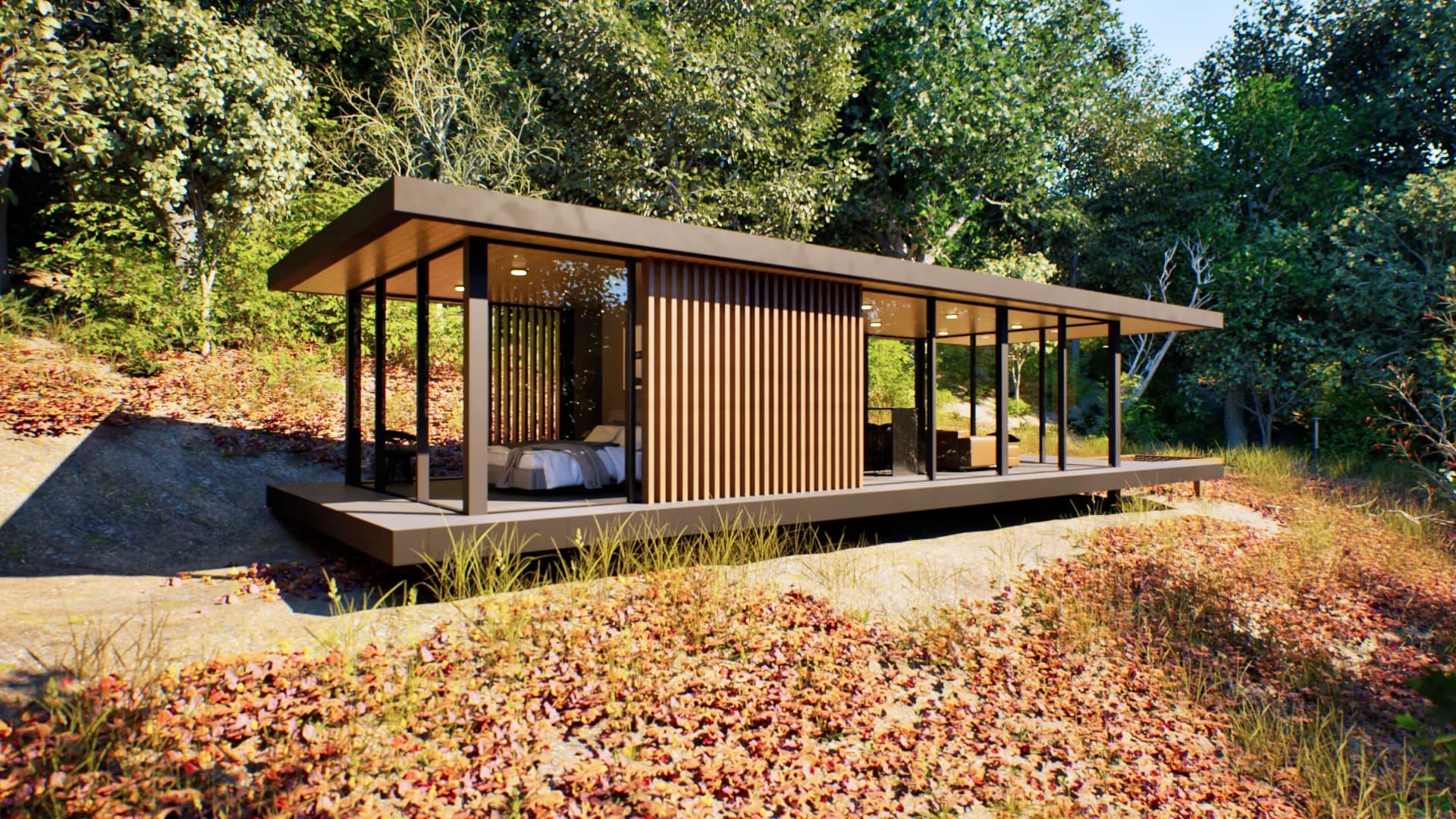 King Bed Glass Bungalow